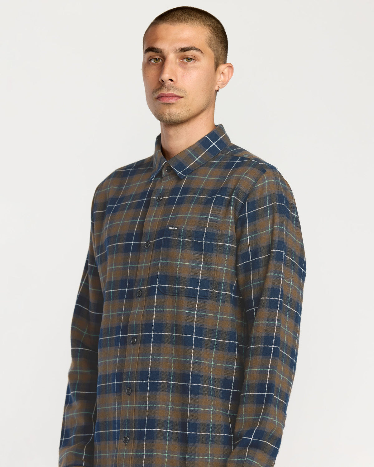 Men's Caden Flannel Shirt Navy - Volcom