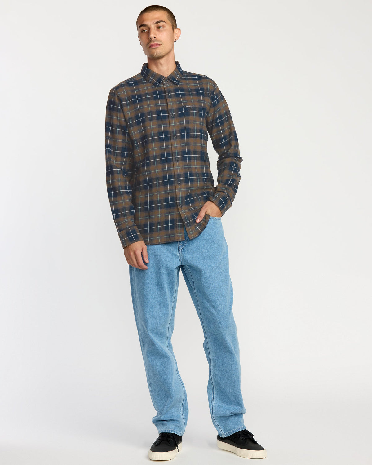 Men's Caden Flannel Shirt Navy - Volcom