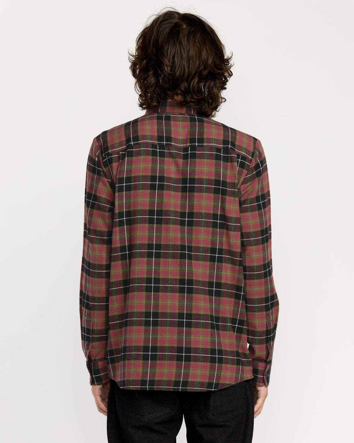 Men's Caden Flannel Shirt Black/Red - Volcom