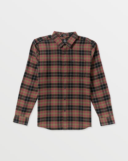 Men's Caden Flannel Shirt Black/Red - Volcom
