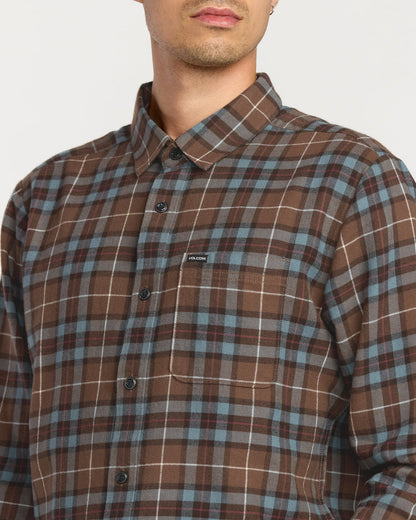 Men's Caden Flannel Shirt Brownstone - Volcom
