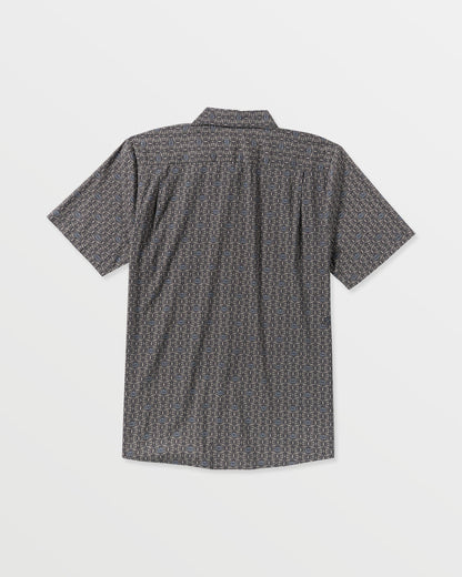 Men's Scaler Stone Woven Short Sleeve Shirt Moonbeam - Volcom