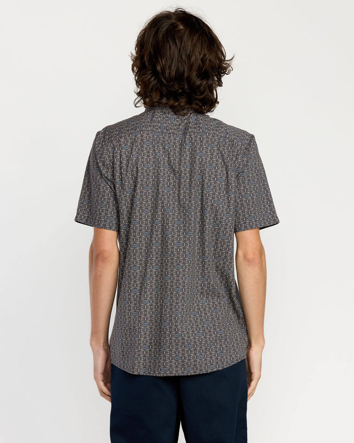 Men's Scaler Stone Woven Short Sleeve Shirt Moonbeam - Volcom