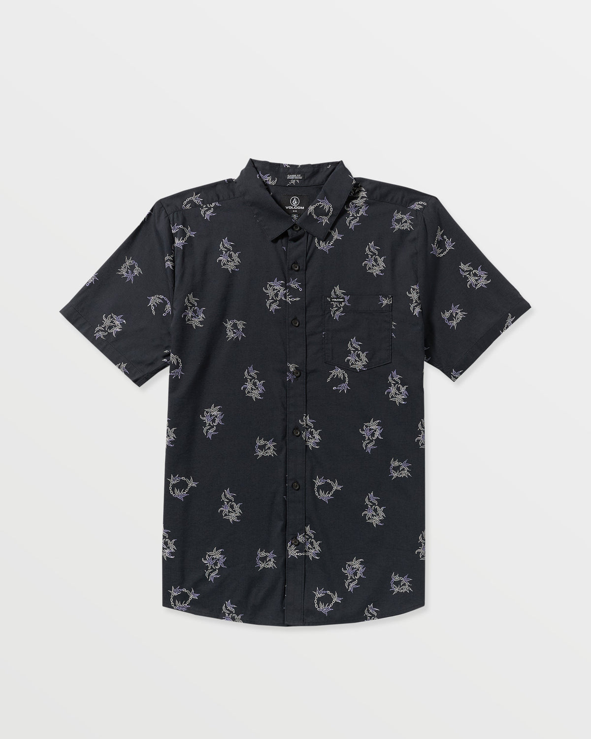 Men's Scaler Stone Woven Short Sleeve Shirt Antique Black - Volcom