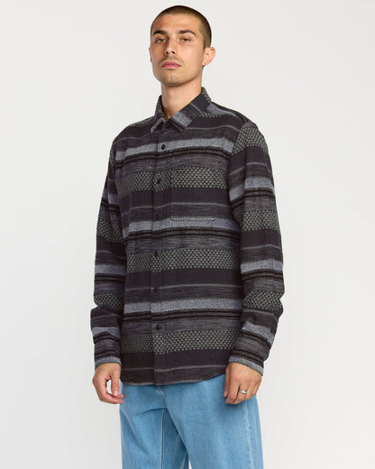 Men's Confuzzled Long Sleeve Shirt Black - Volcom