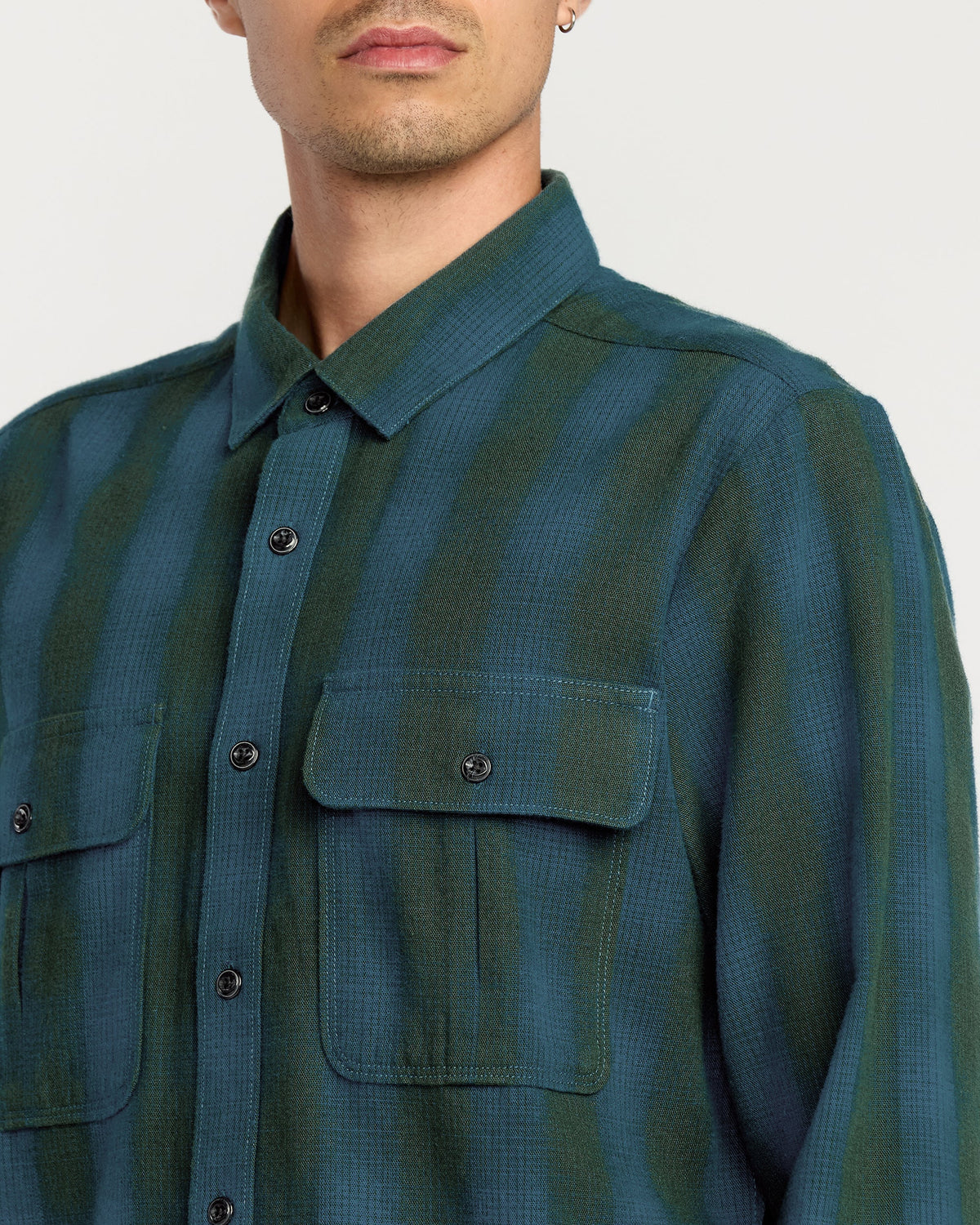 Men's Shadowstone Flannel Long Sleeve Shirt Scarab - Volcom