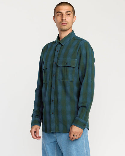 Men's Shadowstone Flannel Long Sleeve Shirt Scarab - Volcom