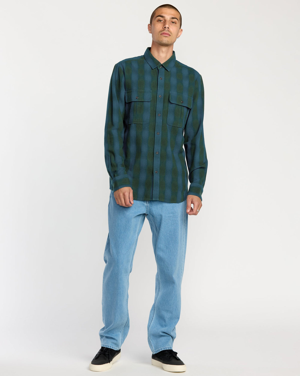 Men's Shadowstone Flannel Long Sleeve Shirt Scarab - Volcom