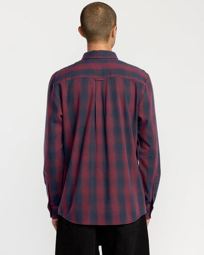 Men's Shadowstone Flannel Long Sleeve Shirt Navy - Volcom