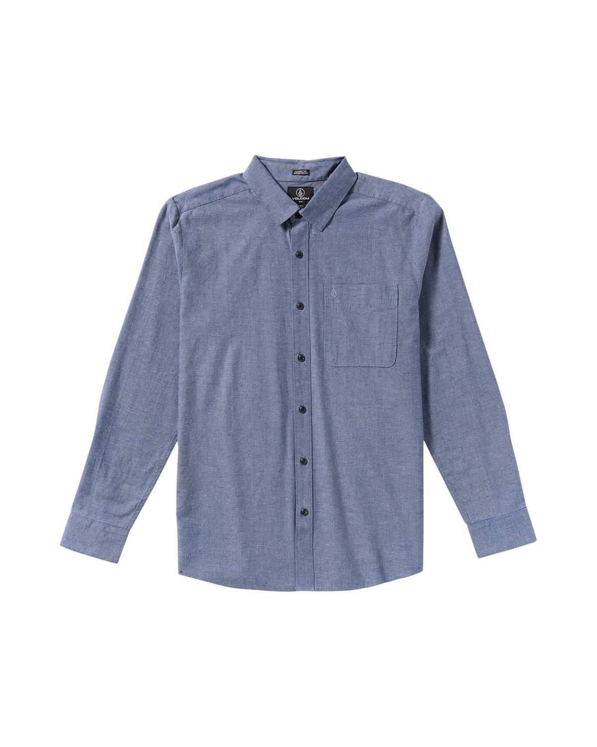 Men's Date Knight Long Sleeve Shirt Blue Wash - Volcom