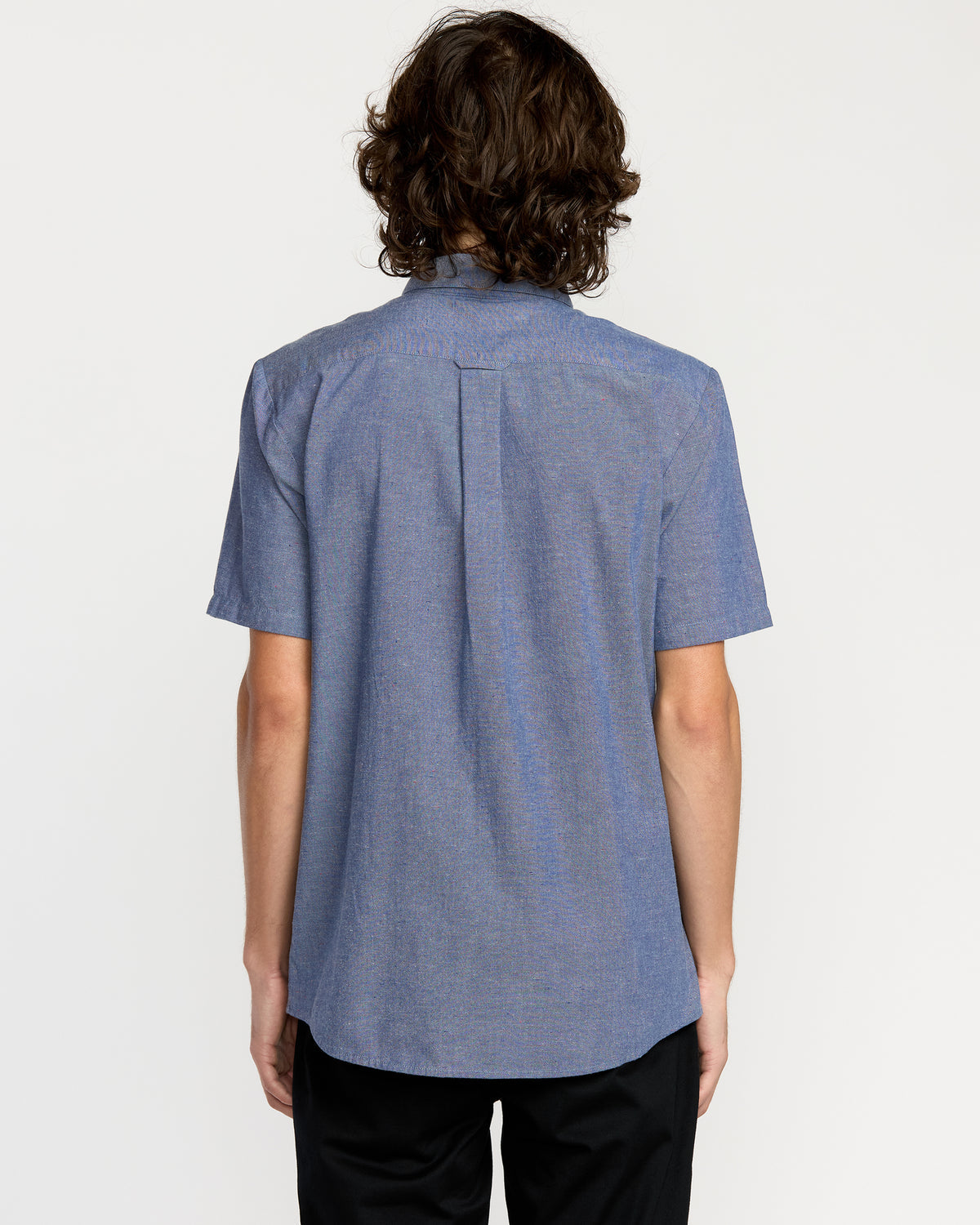 Men's Date Knight Short Sleeve Shirt Blue Wash - Volcom