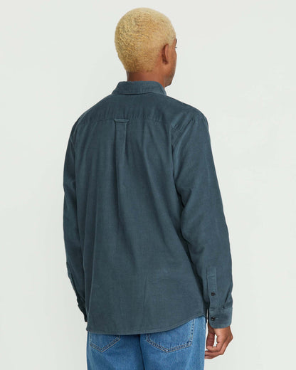 Men's Date Knight Long Sleeve Shirt Dark Slate - Volcom