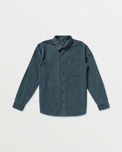 Men's Date Knight Long Sleeve Shirt Dark Slate - Volcom