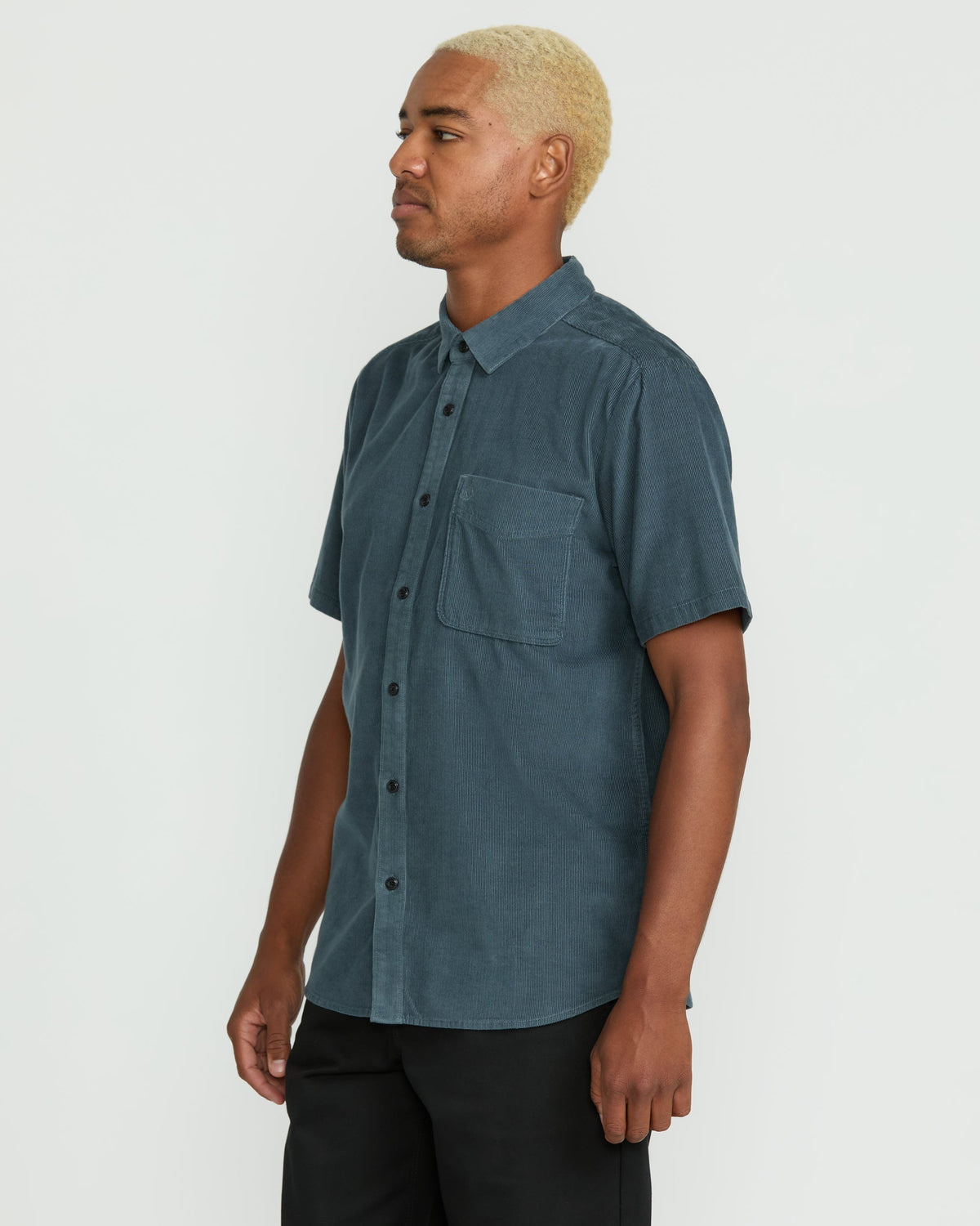 Men's Date Knight Short Sleeve Shirt Dark Slate - Volcom