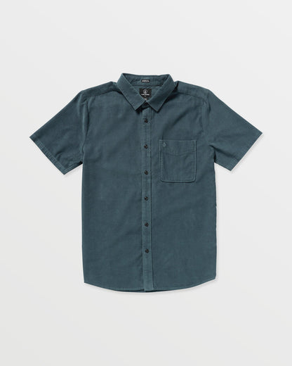 Men's Date Knight Short Sleeve Shirt Dark Slate - Volcom