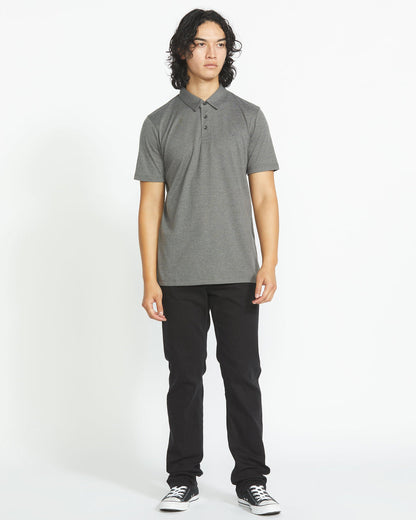 Men's Wowzer Polo Short Sleeve Shirt Stealth - Volcom