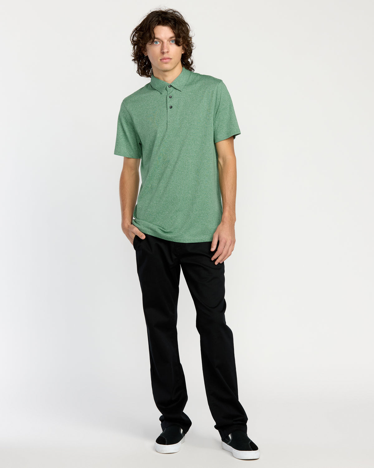 Men's Wowzer Polo Short Sleeve Shirt Biscay Green - Volcom
