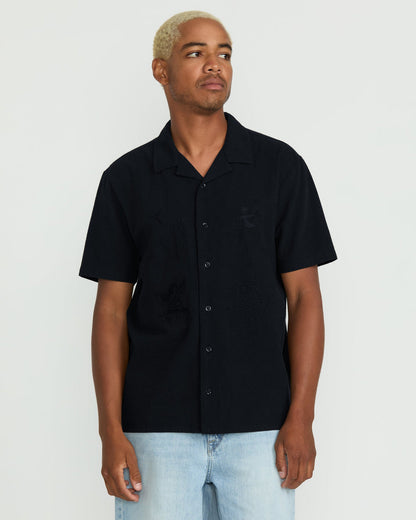Men's Featured Artist Seth Conboy Short Sleeve Shirt Black - Volcom