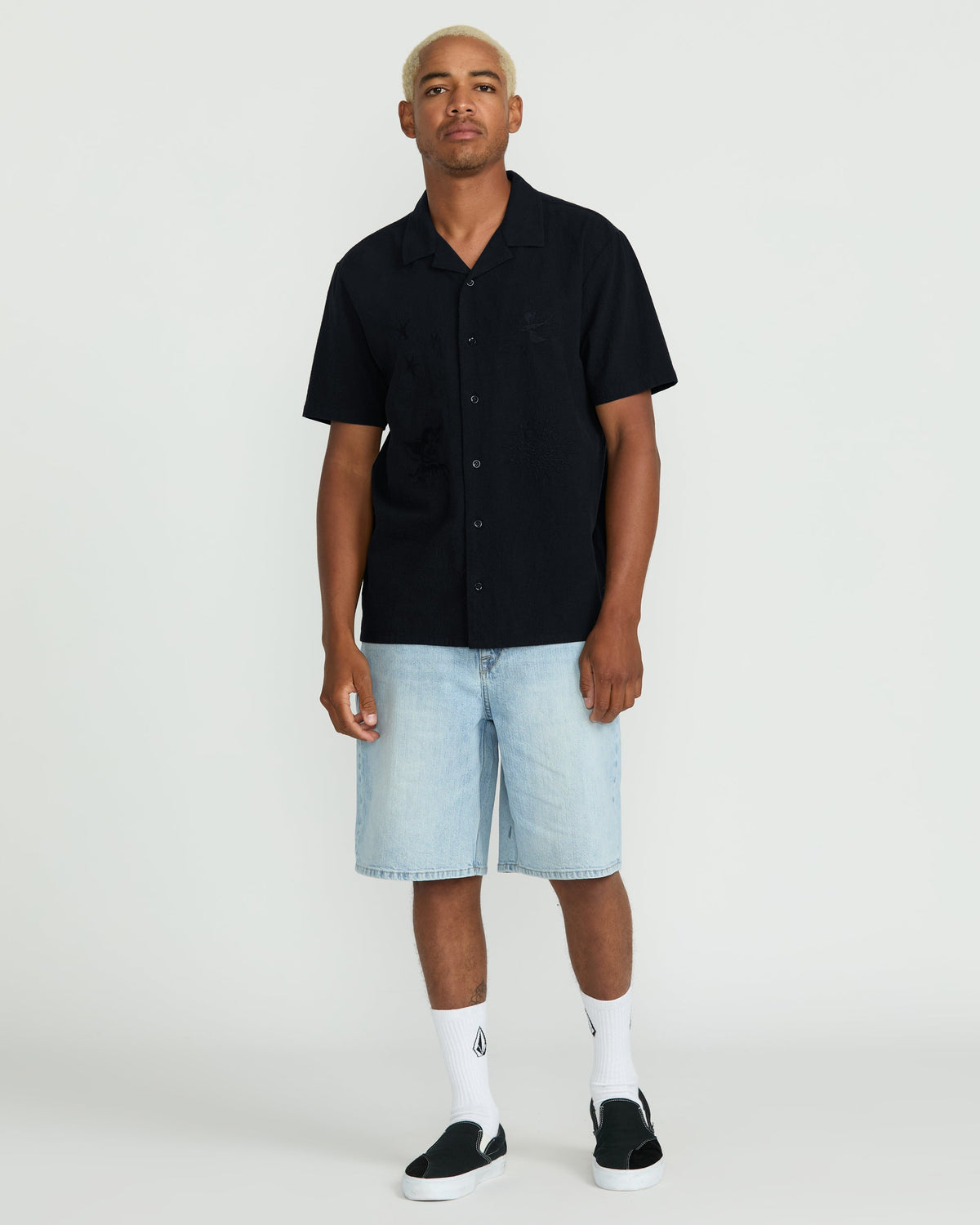 Men's Featured Artist Seth Conboy Short Sleeve Shirt Black - Volcom
