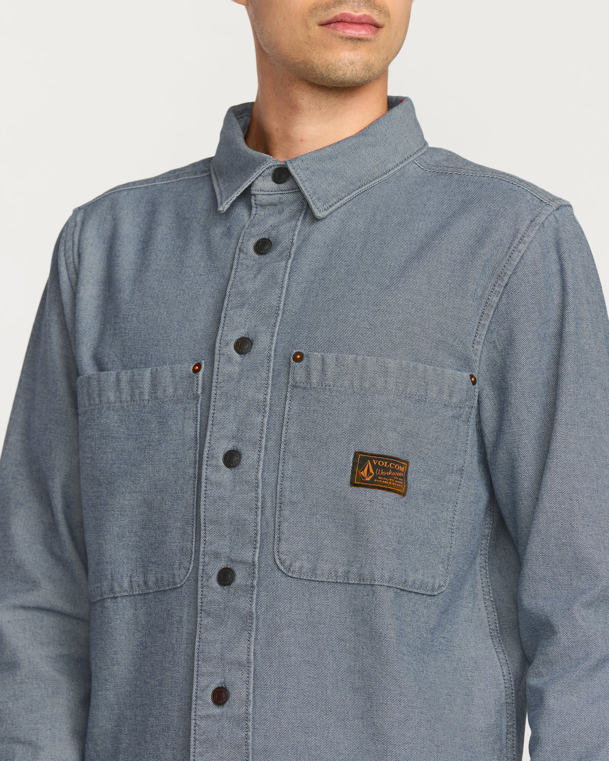 Men's Long Sleeve Shirt Blue Wash - Volcom