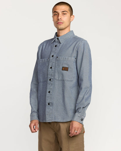 Men's Long Sleeve Shirt Blue Wash - Volcom
