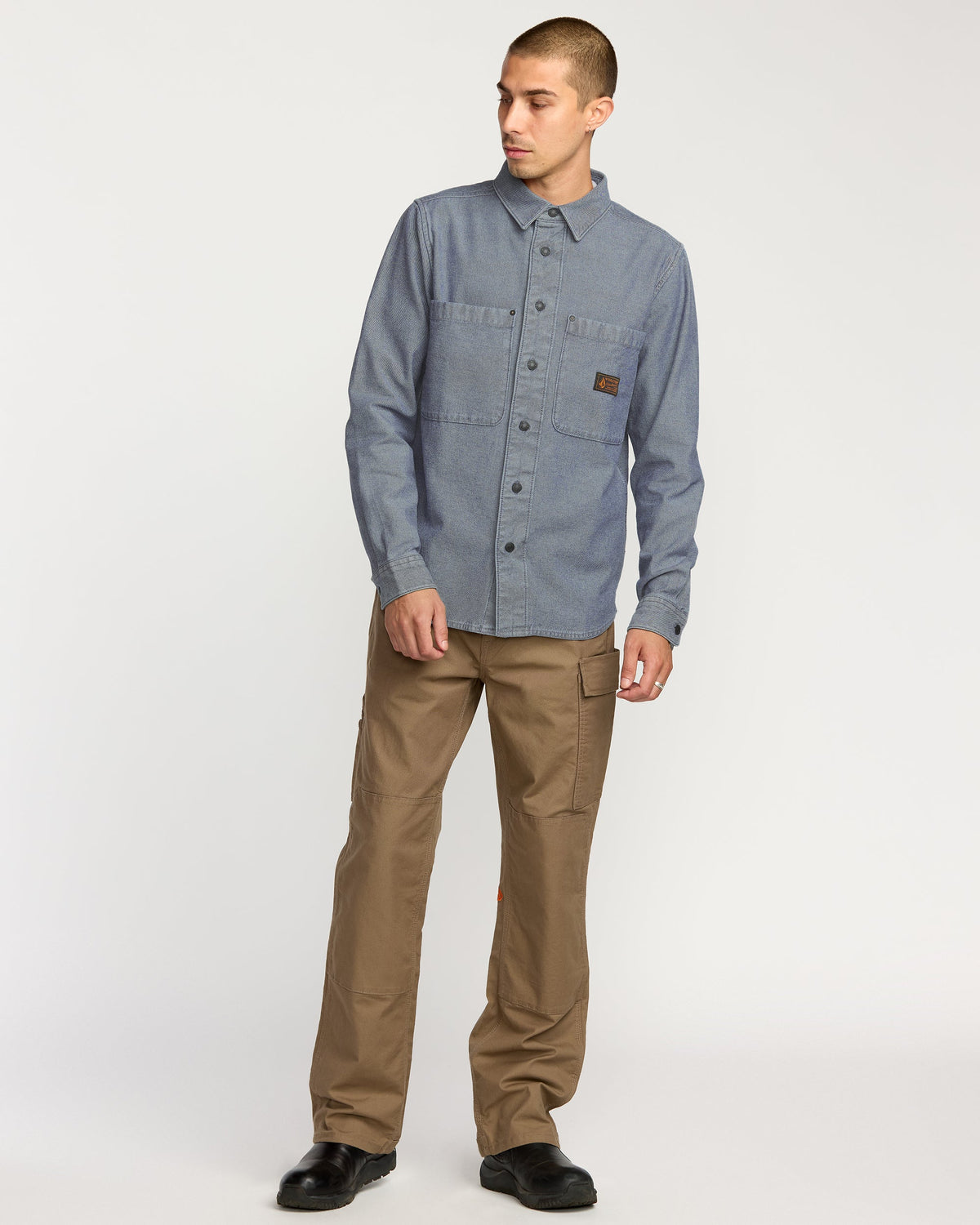 Men's Long Sleeve Shirt Blue Wash - Volcom