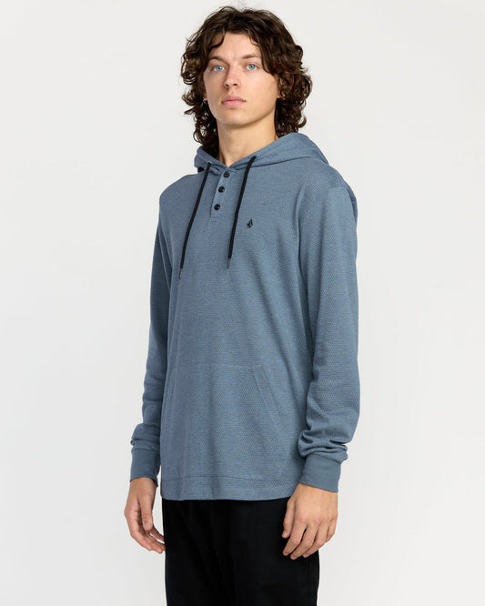 Men's Murph Thermal Long Sleeve Shirt Blue Wash - Volcom