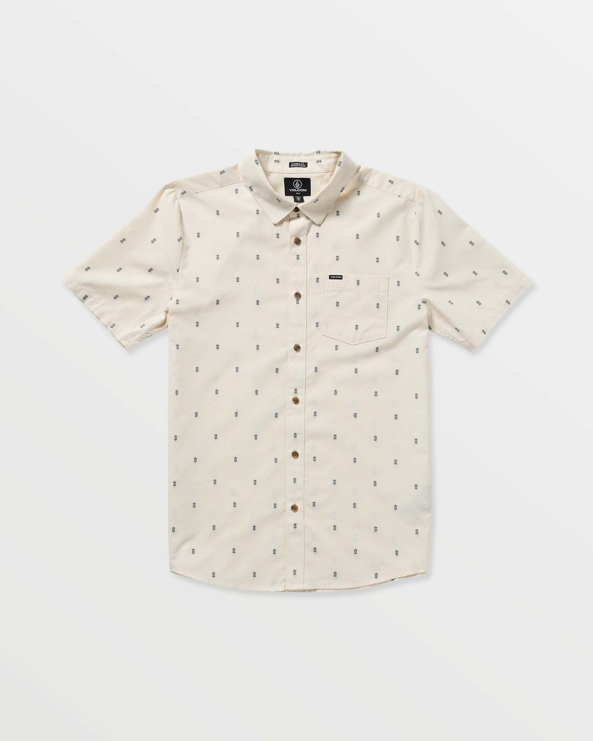 Men's Bankstone Short Sleeve Shirt Dirty White - Volcom
