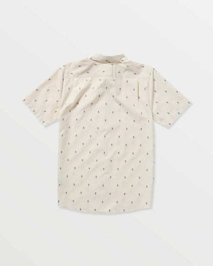 Men's Bankstone Short Sleeve Shirt Dirty White - Volcom