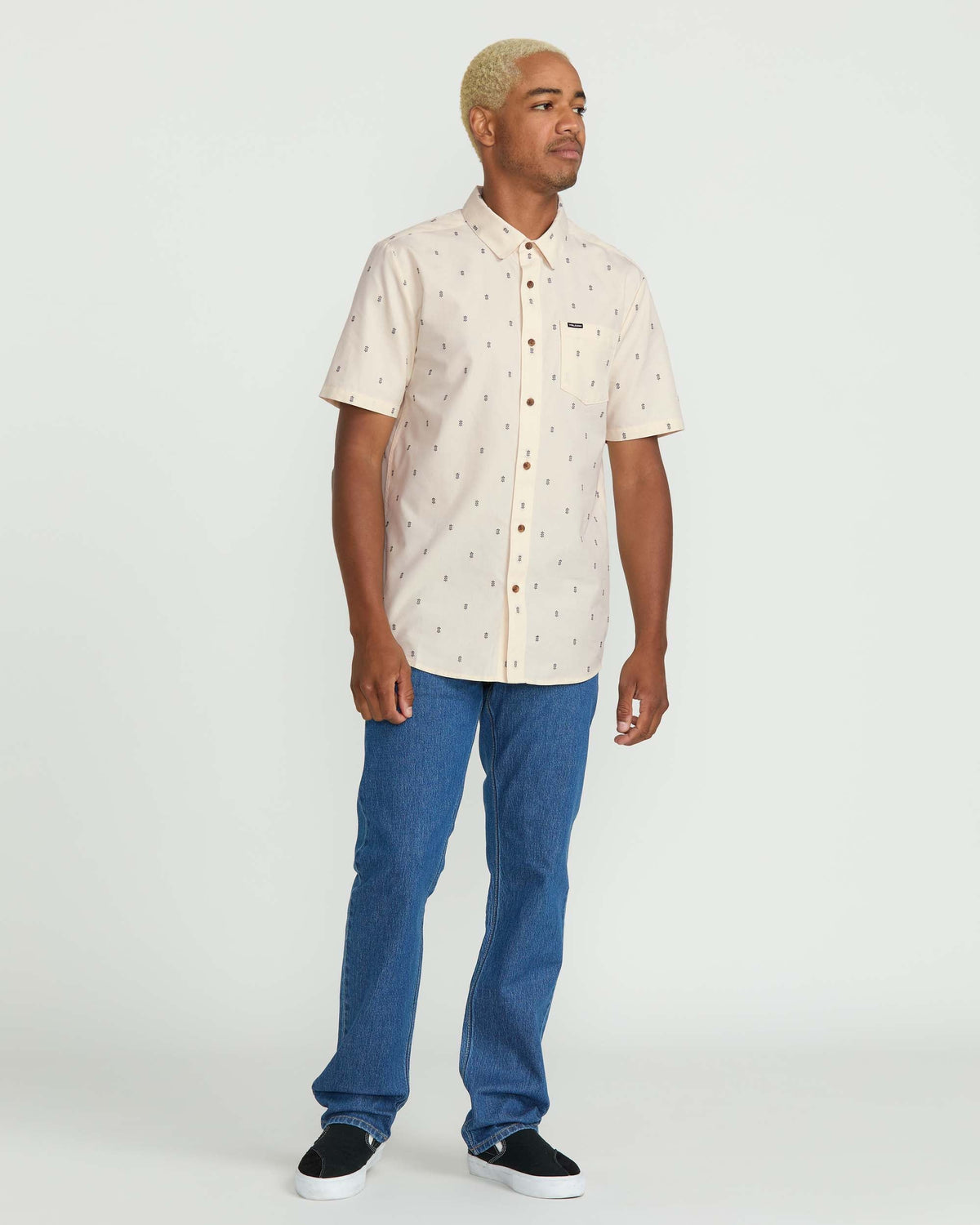 Men's Bankstone Short Sleeve Shirt Dirty White - Volcom