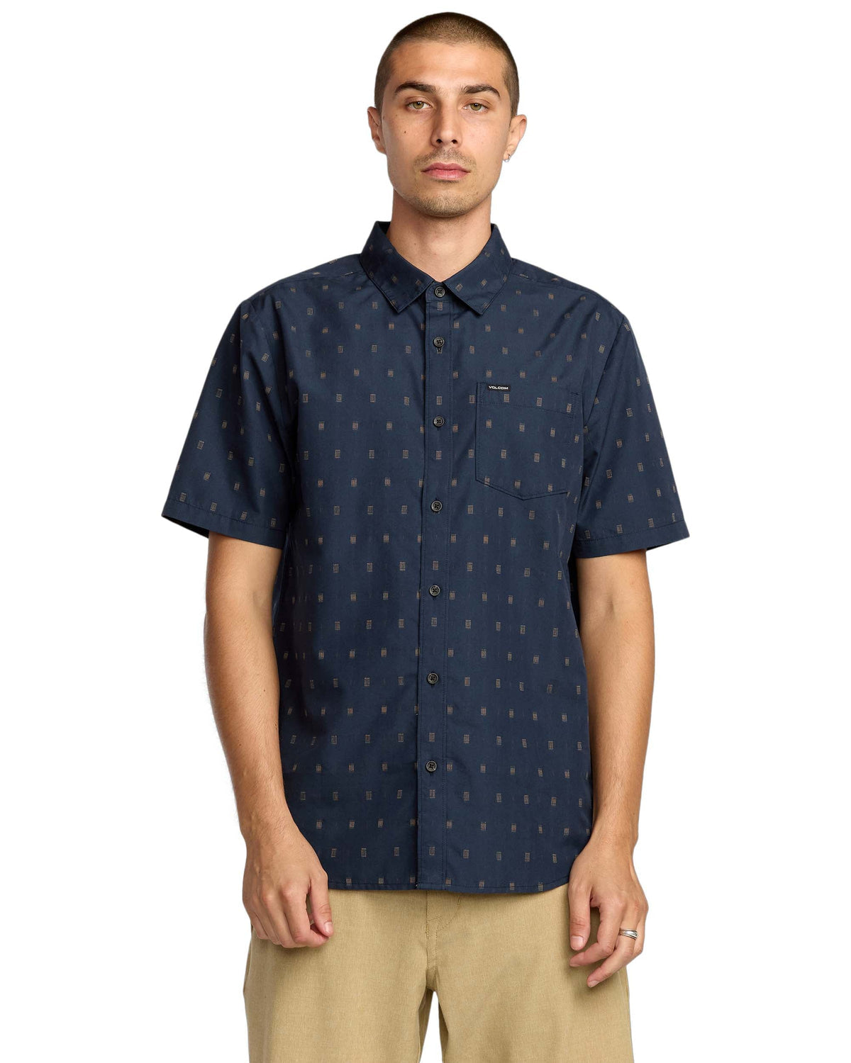 Men's Bankstone Short Sleeve Shirt Navy - Volcom