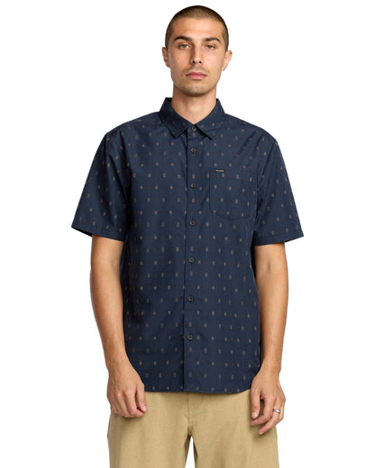 Men's Bankstone Short Sleeve Shirt Navy - Volcom