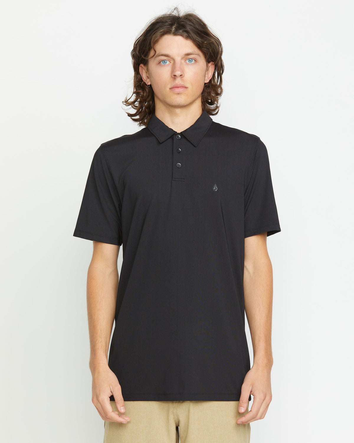 Men's Hazard Pro Polo Short Sleeve Shirt Black - Volcom