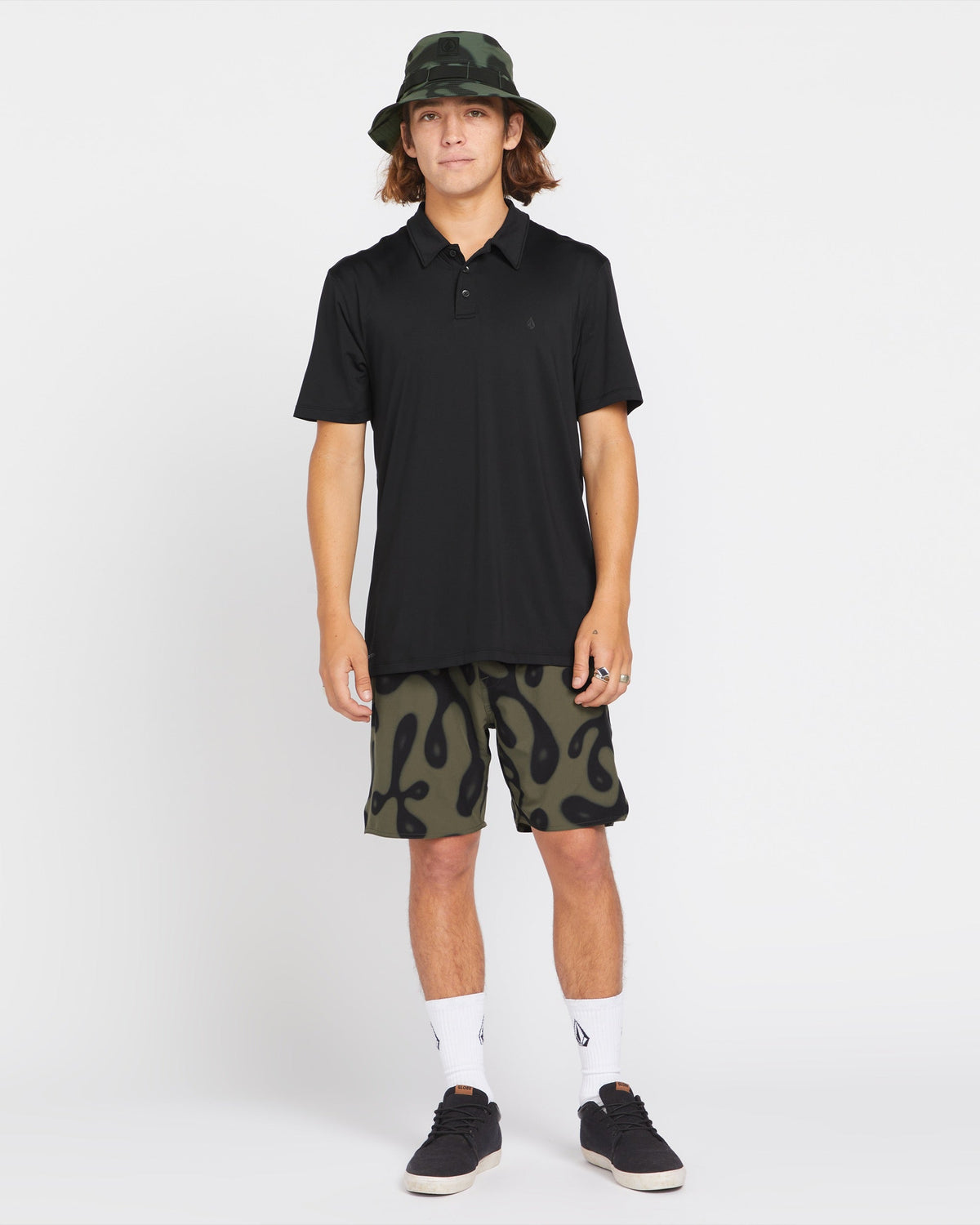 Men's Hazard Pro Polo Short Sleeve Shirt Black - Volcom