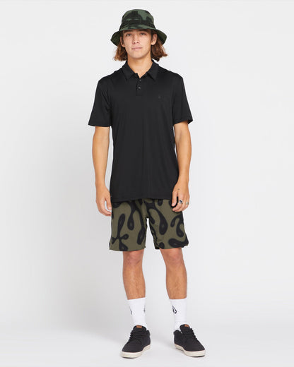 Men's Hazard Pro Polo Short Sleeve Shirt Black - Volcom