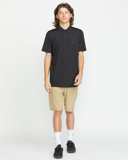 Men's Hazard Pro Polo Short Sleeve Shirt Black - Volcom