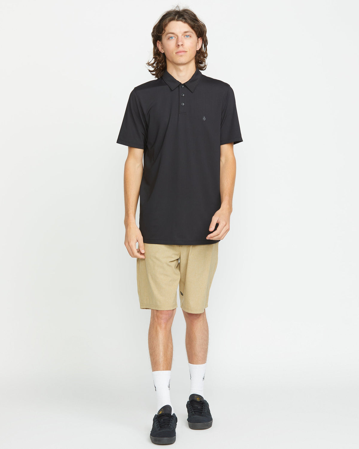 Men's Hazard Pro Polo Short Sleeve Shirt Black - Volcom