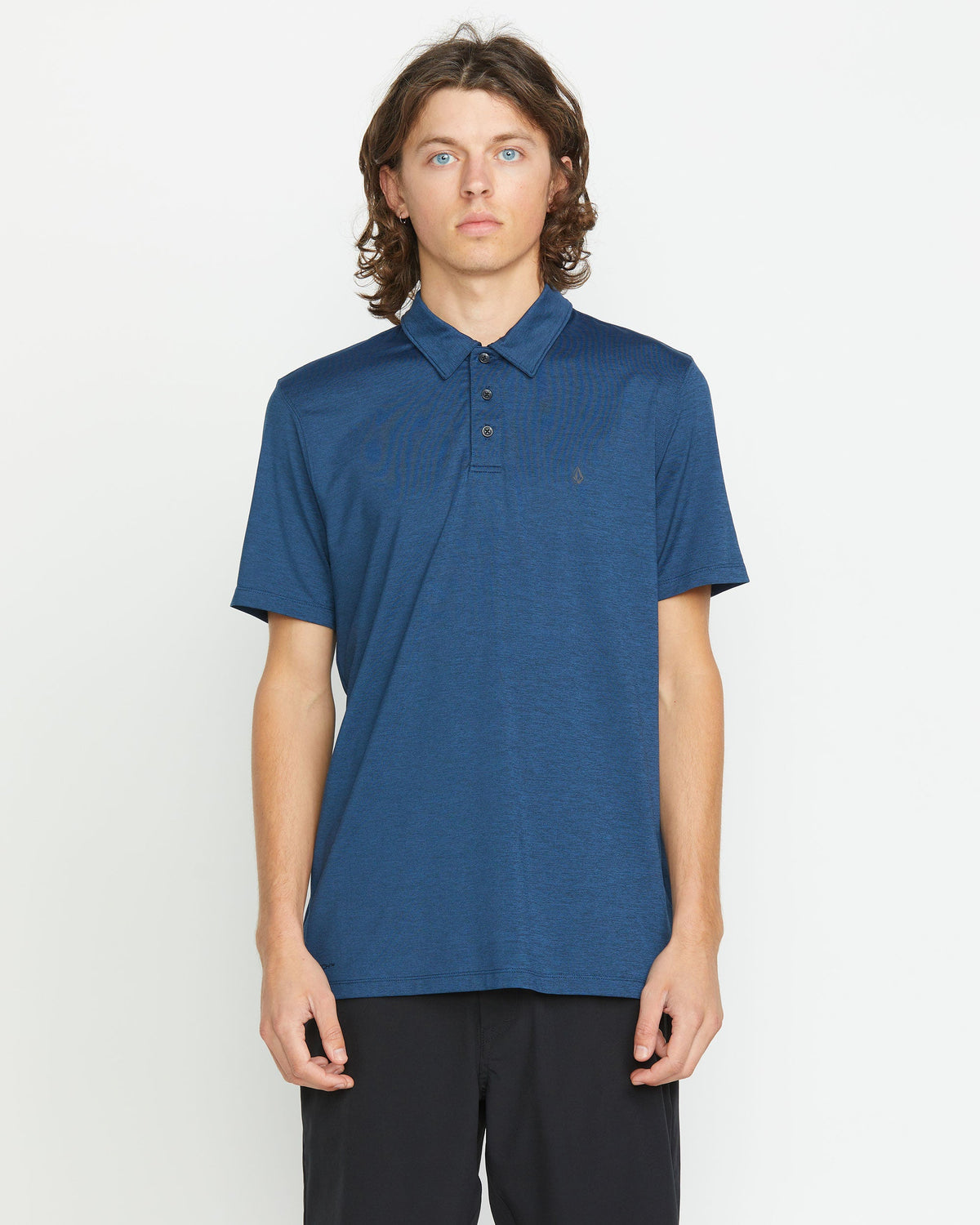 Men's Hazard Pro Polo Short Sleeve Shirt Navy Heather - Volcom