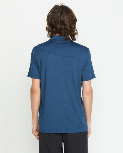 Men's Hazard Pro Polo Short Sleeve Shirt Navy Heather - Volcom