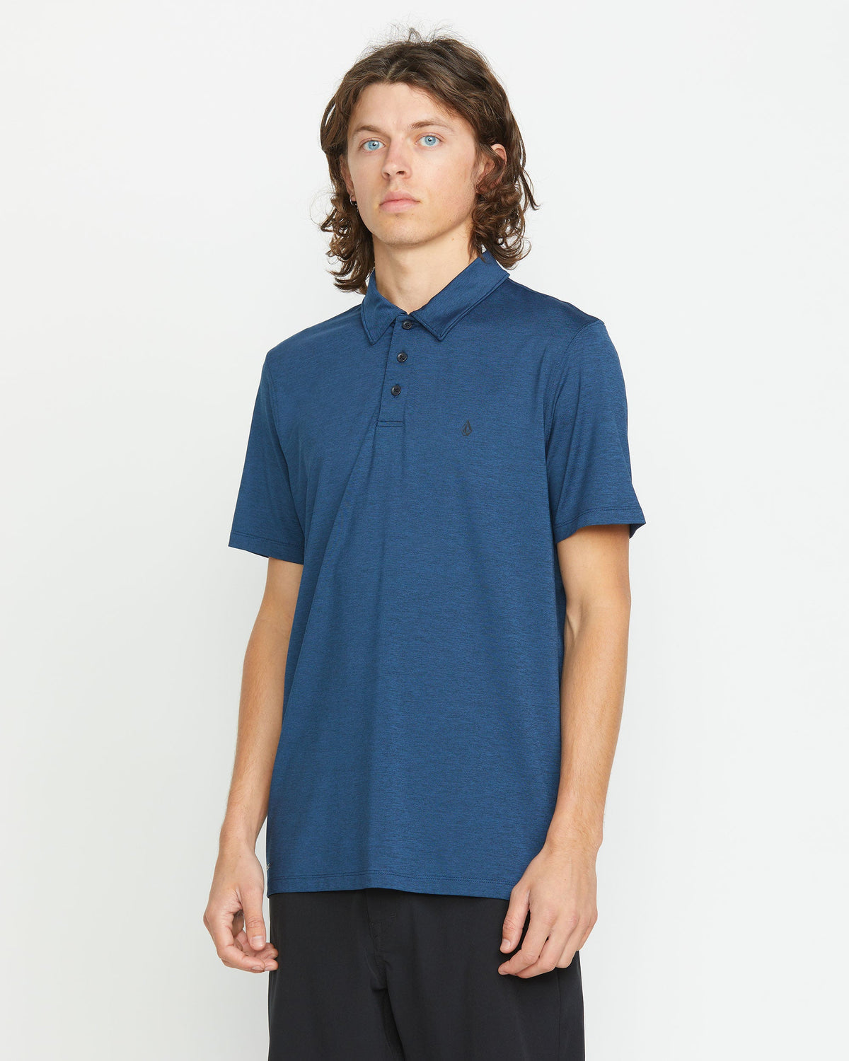 Men's Hazard Pro Polo Short Sleeve Shirt Navy Heather - Volcom