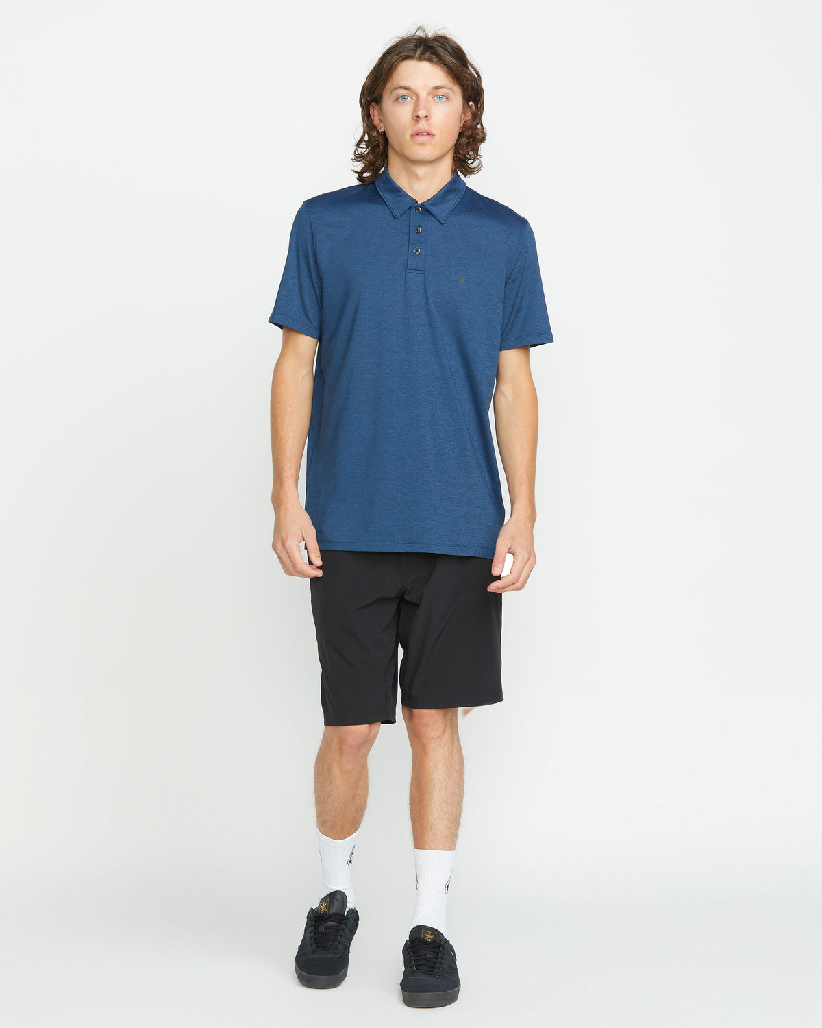 Men's Hazard Pro Polo Short Sleeve Shirt Navy Heather - Volcom