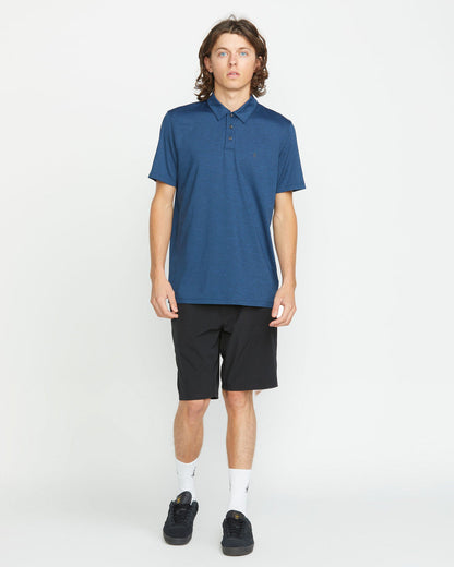 Men's Hazard Pro Polo Short Sleeve Shirt Navy Heather - Volcom