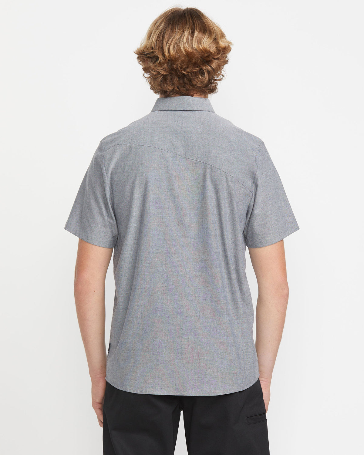 Men's Everett Oxford Short Sleeve Shirt Grey - Volcom