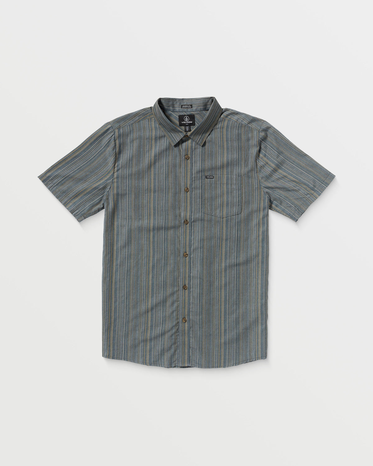 Men's Jahstripe Short Sleeve Dark Slate - Volcom