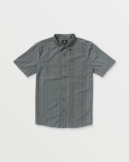 Men's Jahstripe Short Sleeve Dark Slate - Volcom