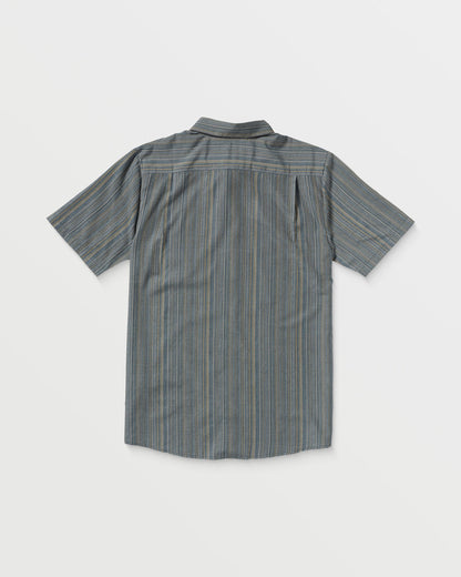 Men's Jahstripe Short Sleeve Dark Slate - Volcom