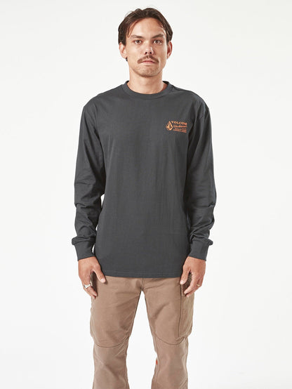 Men's Volcom Workwear Long Sleeve Shirt Black - Volcom