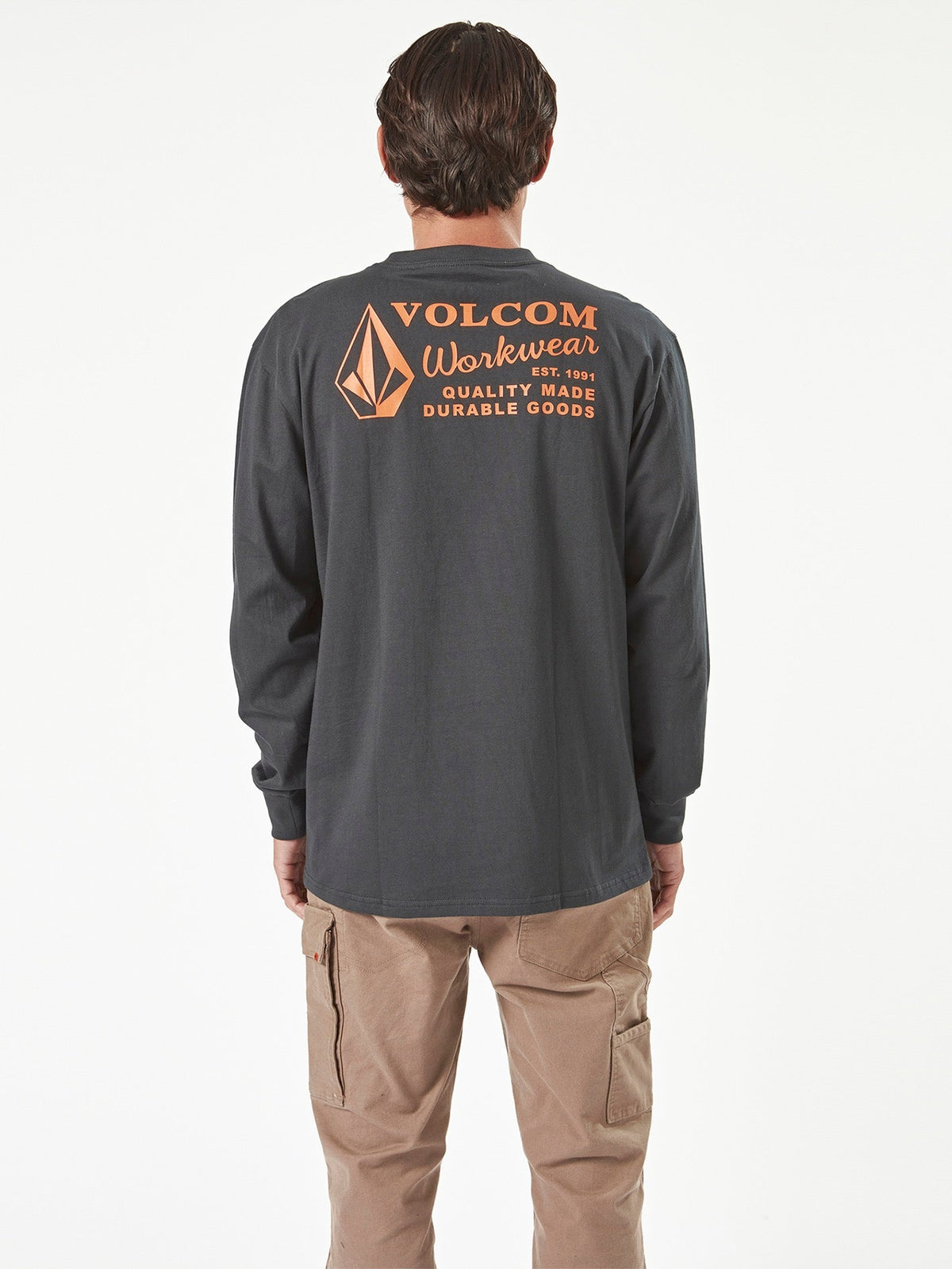 Men's Volcom Workwear Long Sleeve Shirt Black - Volcom