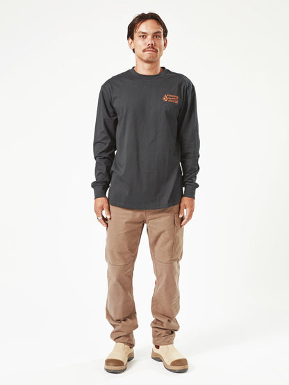 Men's Volcom Workwear Long Sleeve Shirt Black - Volcom