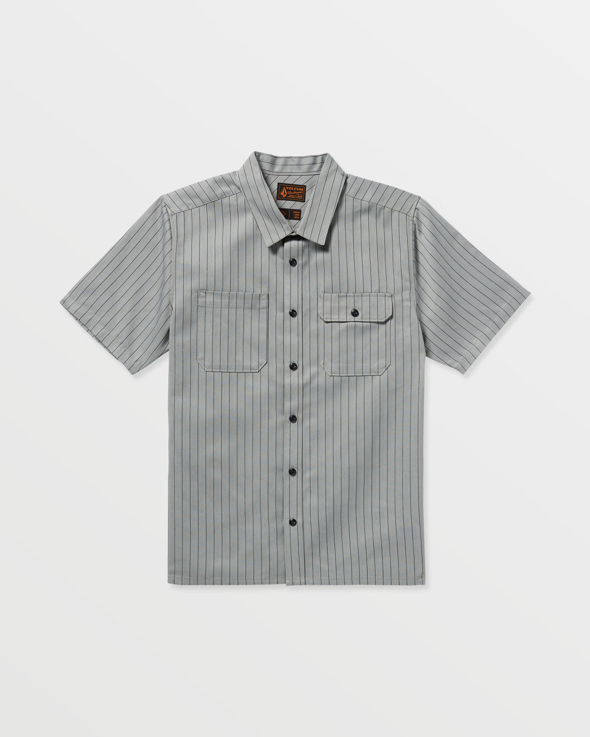 Men's Trade Stone Short Sleeve Shirt Tower Grey - Volcom